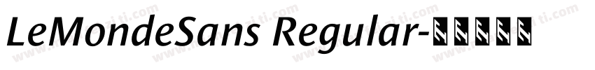 LeMondeSans Regular字体转换